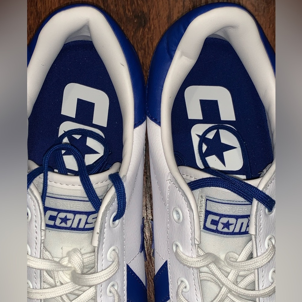 Converse White and Blue Low-Top Sneakers - Picture 8 of 16